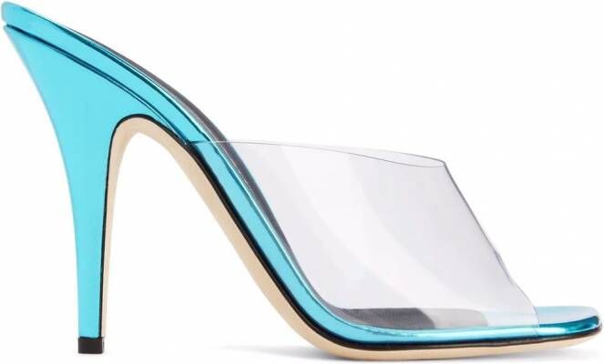 Giuseppe Zanotti Earthshine sandalen met plexi detail Blauw