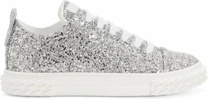 Giuseppe Zanotti Eco-Blabber sneakers met glitter Grijs