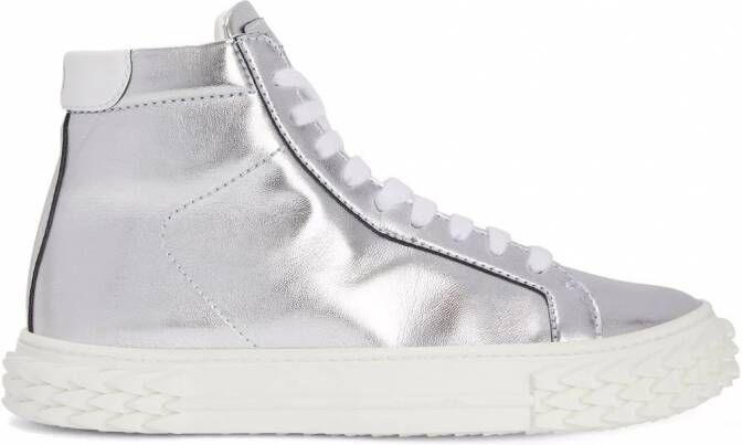 Giuseppe Zanotti Ecoblabber high-top sneakers Zilver