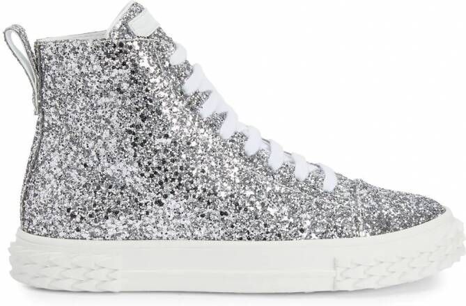 Giuseppe Zanotti Ecoblabber high-top sneakers Zilver