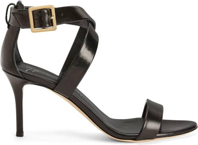 Giuseppe Zanotti Ellie leren sandalen Zwart