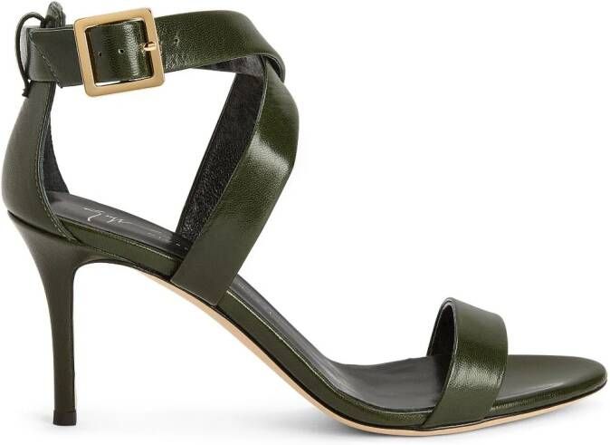 Giuseppe Zanotti Ellie leren sandalen Zwart