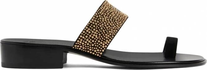 Giuseppe Zanotti Emerick sandalen met studs Zwart