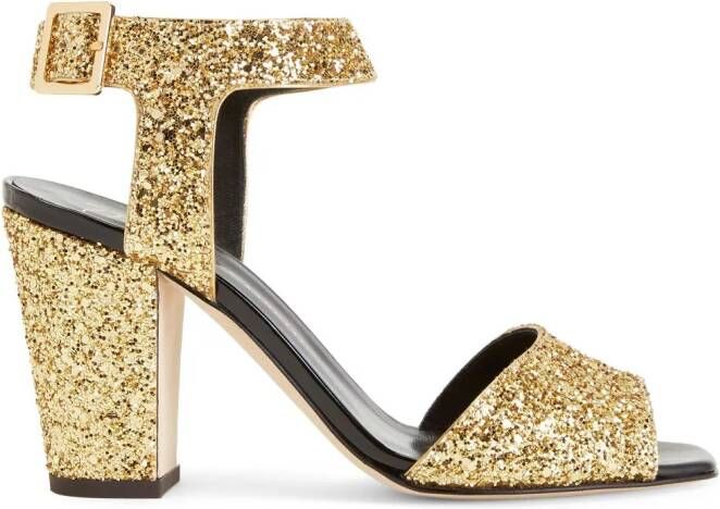 Giuseppe Zanotti Emmanuelle sandalen met glitter Goud