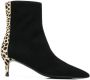 Giuseppe Zanotti Enkellaarzen met luipaardprint Zwart - Thumbnail 1