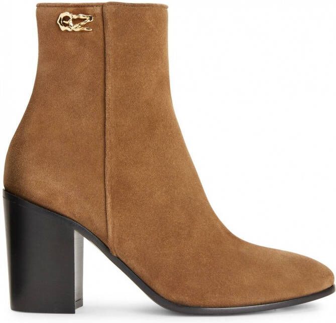 Giuseppe Zanotti Enriette suède laarzen Bruin