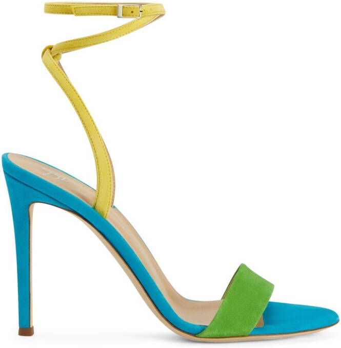 Giuseppe Zanotti Erwan stiletto sandalen Groen