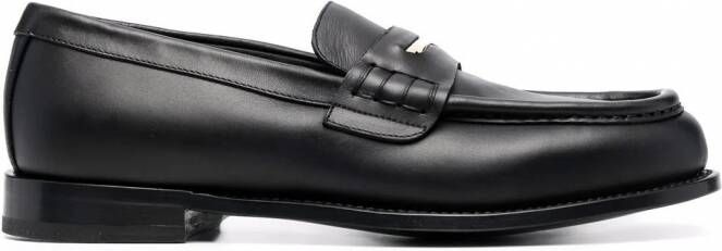 Giuseppe Zanotti Euro leren loafers Zwart