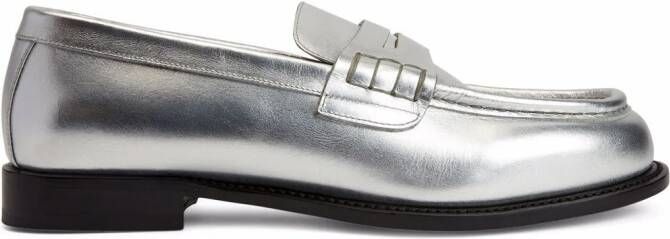 Giuseppe Zanotti Euro penny loafers Zilver