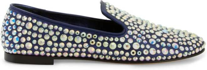 Giuseppe Zanotti Evangeline loafers verfraaid met stras Blauw