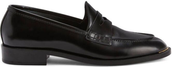 Giuseppe Zanotti Farridha leren loafers Zwart