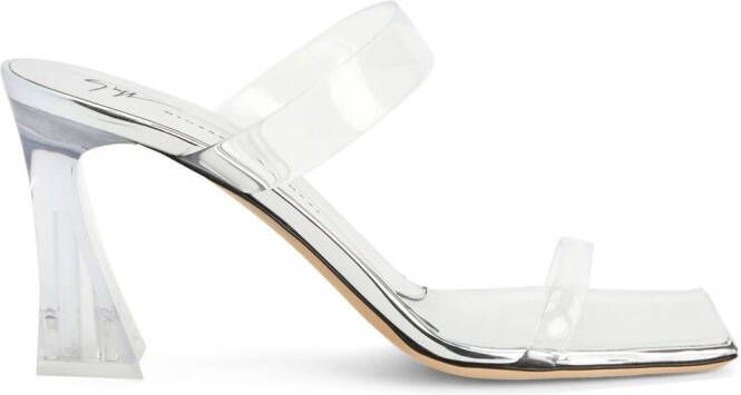 Giuseppe Zanotti Flaminia Plexi slip-on muiltjes Zilver