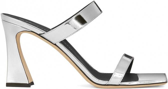 Giuseppe Zanotti Flaminia sandalen van lakleer Zilver