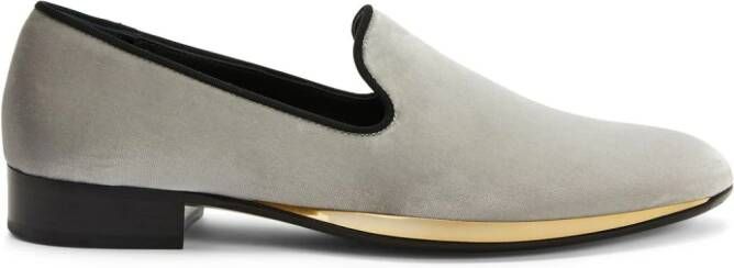 Giuseppe Zanotti Flash fluwelen loafers Grijs