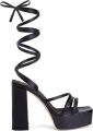 Giuseppe Zanotti 120 mm Flavienne sandalen met plateauzool Zwart - Zwart