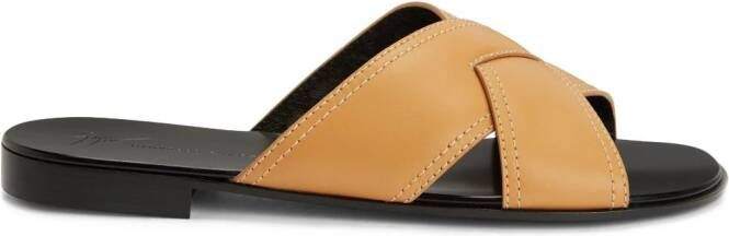 Giuseppe Zanotti Flavio slip-on sandalen Bruin