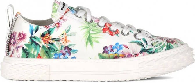 Giuseppe Zanotti Sneakers met bloemenprint Wit