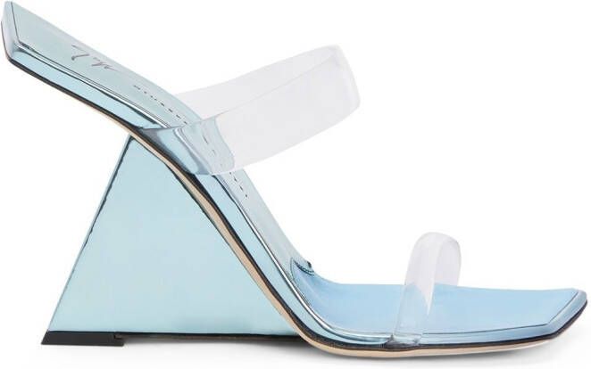 Giuseppe Zanotti Florance Plexi sandalen Blauw