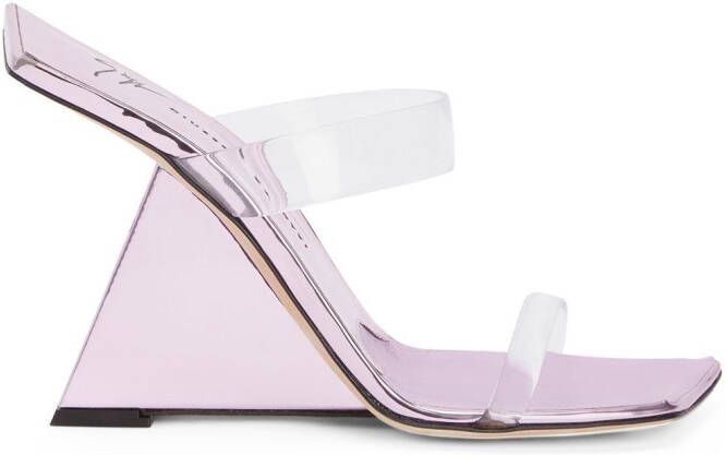 Giuseppe Zanotti Florance Plexi sandalen Roze