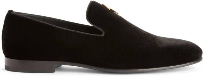 Giuseppe Zanotti Fluwelen loafers Zwart