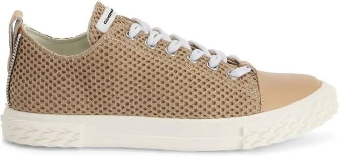 Giuseppe Zanotti Frankie leren sneakers Beige