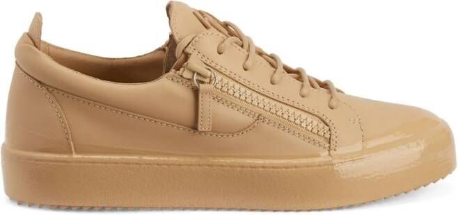 Giuseppe Zanotti Frankie leren sneakers Beige