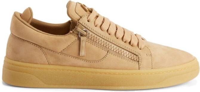 Giuseppe Zanotti Frankie leren sneakers Beige