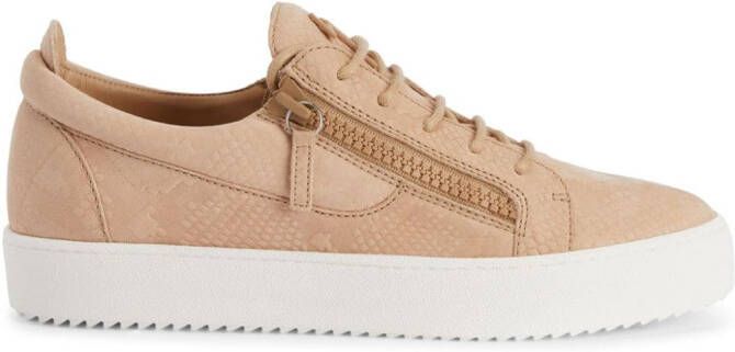 Giuseppe Zanotti Frankie leren sneakers Beige