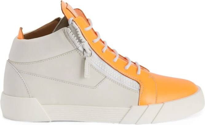 Giuseppe Zanotti Frankie leren sneakers Oranje