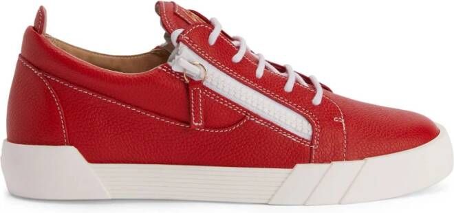 Giuseppe Zanotti Frankie leren sneakers Rood