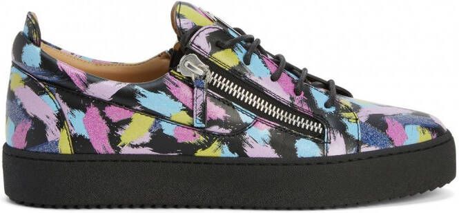 Giuseppe Zanotti Frankie low-top sneakers met dubbele rits Veelkleurig