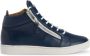 Giuseppe Zanotti Frankie slippers met logoplakkaat Blauw - Thumbnail 1