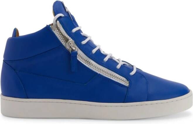 Giuseppe Zanotti Frankie slippers met logoplakkaat Blauw