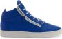 Giuseppe Zanotti Frankie slippers met logoplakkaat Blauw - Thumbnail 1