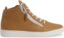 Giuseppe Zanotti Frankie slippers met logoplakkaat Bruin - Thumbnail 1