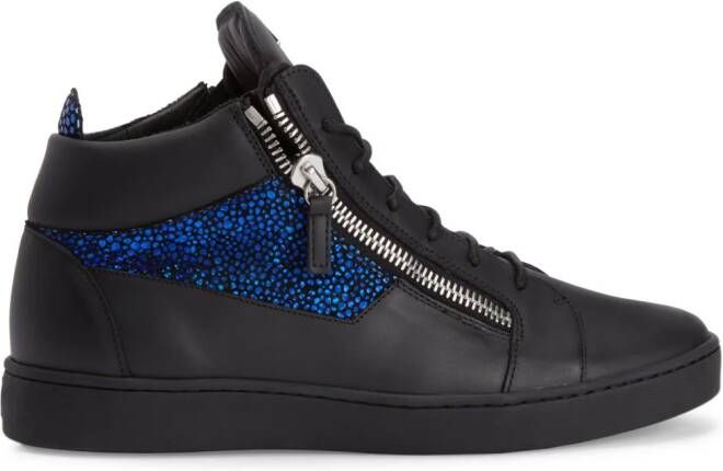 Giuseppe Zanotti Frankie slippers met logoplakkaat Zwart