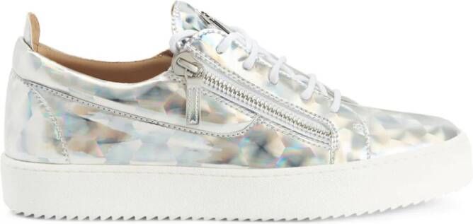 Giuseppe Zanotti Frankie metallic sneakers Zilver