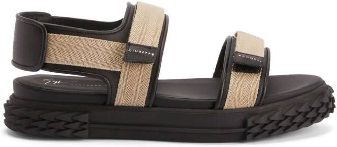 Giuseppe Zanotti Frankie sandalen met klittenband Zwart