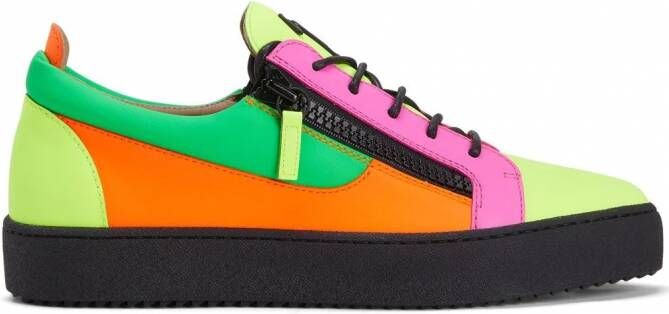 Giuseppe Zanotti Frankie sneakers met colourblocking Veelkleurig