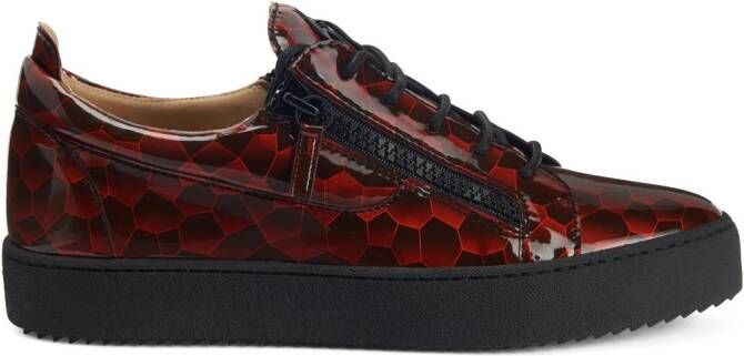 Giuseppe Zanotti Frankie sneakers met geometrisch patroon Rood