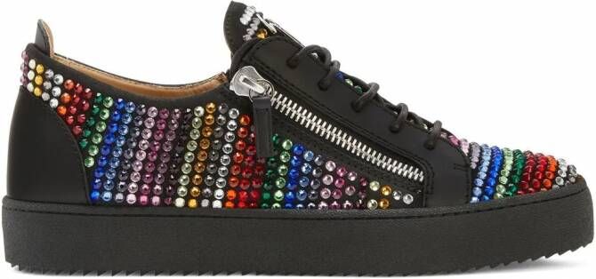 Giuseppe Zanotti Frankie sneakers met logo Zwart