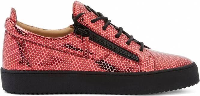 Giuseppe Zanotti Frankie sneakers met print Rood