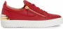 Giuseppe Zanotti Frankie sneakers met ritsdetail Rood - Thumbnail 1