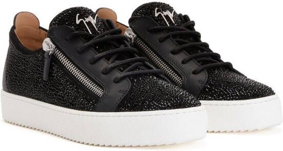 Giuseppe Zanotti Frankie sneakers met stras Zwart