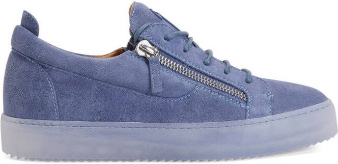 Giuseppe Zanotti Frankie sneakers met ritsdetail Blauw