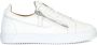 Giuseppe Zanotti Frankie low top sneakers heren leer leer rubber 39 Wit - Thumbnail 1
