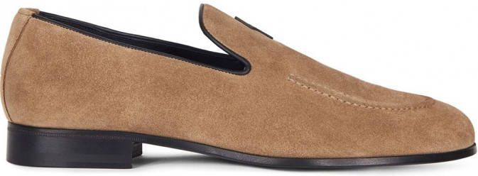 Giuseppe Zanotti G-flash suède slippers Beige