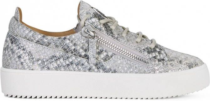 Giuseppe Zanotti Gail leren sneakers Zilver