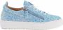 Giuseppe Zanotti Gail low-top sneakers met glitters Blauw - Thumbnail 1
