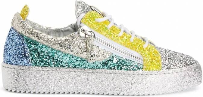 Giuseppe Zanotti Gail sneakers met glitter Grijs
